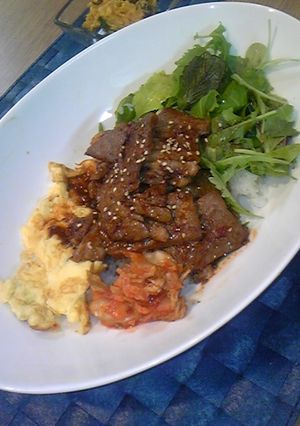 ピリ辛焼き肉丼-レシピのメイン写真