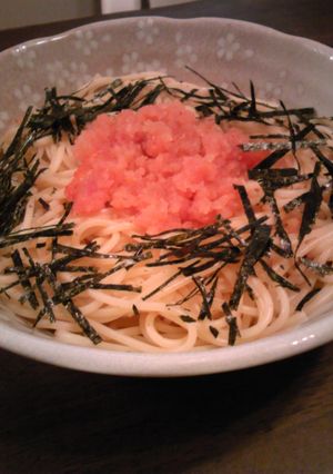 ＊我が家の明太子スパ（シンプルver）＊-レシピのメイン写真