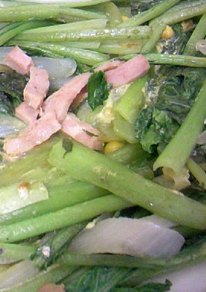 ベーコンとしろ菜とコーンのカレー炒め-レシピのメイン写真