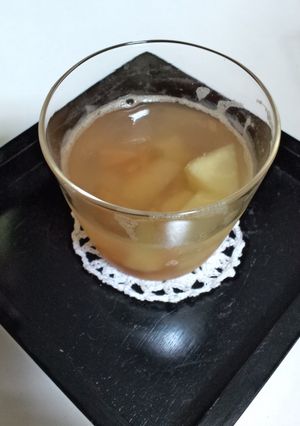 レンジで柿とりんごのゼリー-レシピのメイン写真