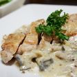 チキンソテーは豆乳マスタードクリームで♪