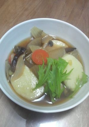 美味しい!残飯整理に 長芋 すいとん 鍋-レシピのメイン写真