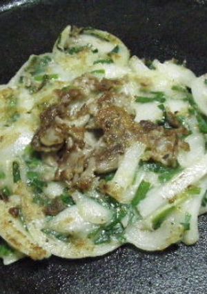 豚と玉ねぎ入り「チヂミ焼き」-レシピのメイン写真