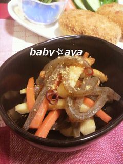 こんにゃくキンピラ-レシピのメイン写真