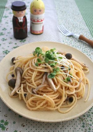 タラコときのこの和風バタースパゲティー-レシピのメイン写真