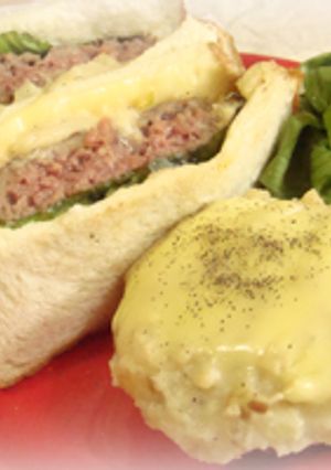 マクドナルド風☆ポテピリソースハンバーグ-レシピのメイン写真