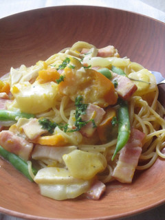 スープでクリームパスタ-レシピのメイン写真