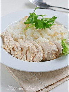ストウブ料理「シンガポールチキンライス」-レシピのメイン写真