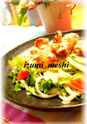 サラダうどん～チーズソース-レシピのメイン写真