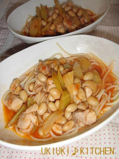 鶏肉とセロリのトマトスープ(パスタ入り)-レシピのメイン写真