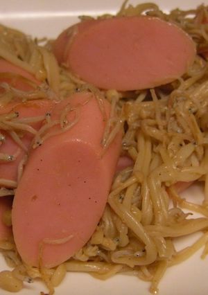 ☆中華風炒め☆しらす・魚肉ｿｰｾｰｼﾞ-レシピのメイン写真