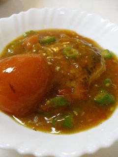 生トマトの煮込み豆腐ハンバーグ-レシピのメイン写真