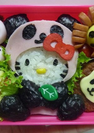 キャラ弁　バンダキティと動物たち-レシピのメイン写真