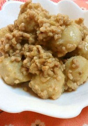 ☺挽肉と里芋の煮っ転がし☺-レシピのメイン写真