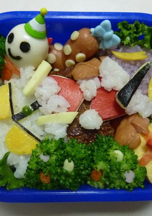 キャラ弁　ゼロサンタとベリアルトナカイ-レシピのメイン写真