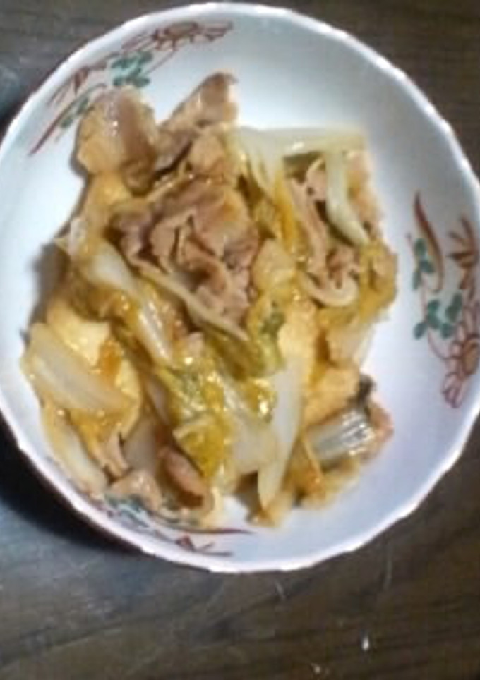 白菜と厚揚げの煮物-レシピのメイン写真