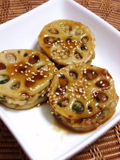 だまされた?!照り焼きレンコンの挟み焼き-レシピのメイン写真