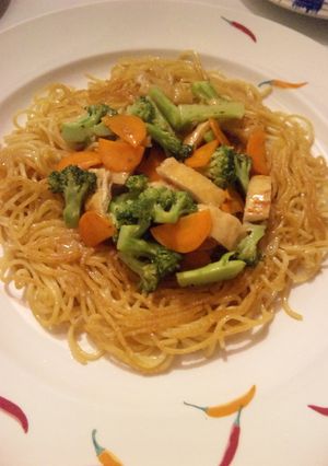さっぱり!かた焼きそば風パスタ♪-レシピのメイン写真