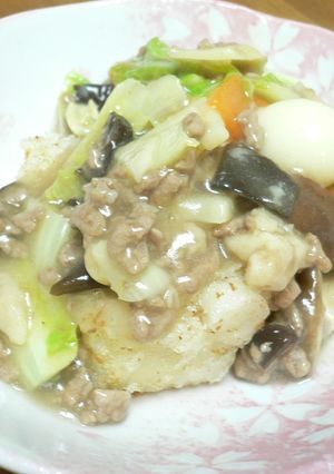 あげもちの八宝菜あんかけ-レシピのメイン写真