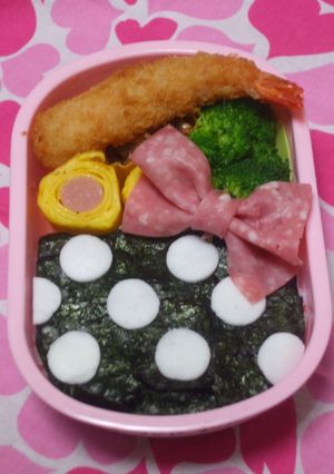 *キュートな?水玉のり弁*【キャラ弁】-レシピのメイン写真
