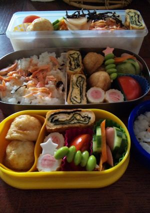 お弁当に！ウインナーちくわ&のり卵焼き-レシピのメイン写真