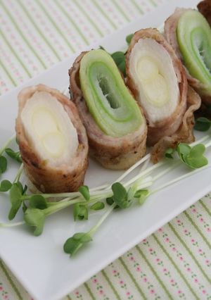 材料3つ!!ネギと豚肉のゆず胡椒巻き-レシピのメイン写真