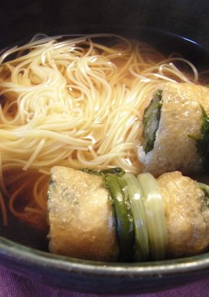 水菜の油揚げ巻き-レシピのメイン写真