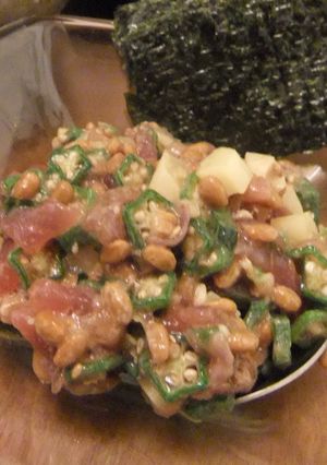 まぐろとオクラの海鮮ばくだん-レシピのメイン写真