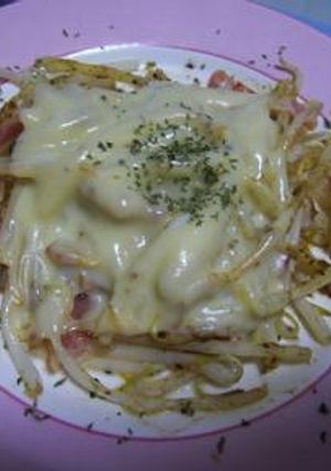 *レンジで☆もやしのカレーチーズ焼き*-レシピのメイン写真
