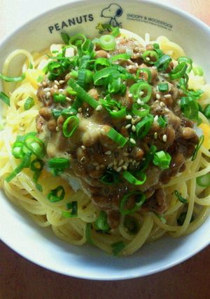 ゴマが香る*納豆パスタ-レシピのメイン写真