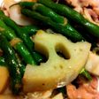 れんこんと豚肉の塩炒め☆