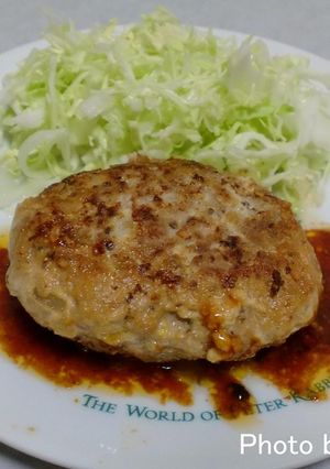 種入りマスタードのハンバーグ（＾＾！-レシピのメイン写真