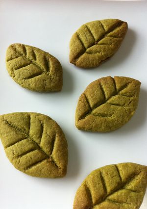 ＨＭで★葉っぱの抹茶クッキー★-レシピのメイン写真