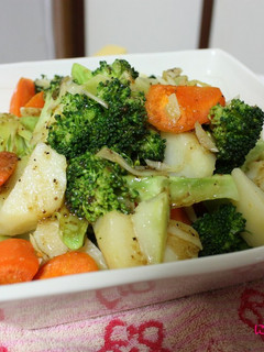 蒸し野菜のドレッシングかけ-レシピのメイン写真