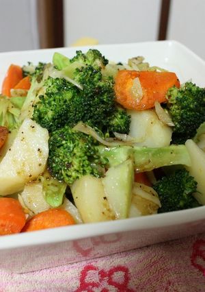 蒸し野菜のドレッシングかけ-レシピのメイン写真