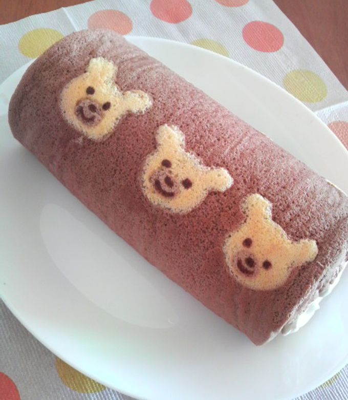くまさんロールケーキ＊ by MANA530 【クックパッド】 簡単
