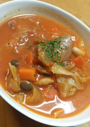 私の好きなミネストローネの食べ方^^*-レシピのメイン写真
