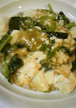 簡単♪小松菜・豆腐・油揚げのあんとじ-レシピのメイン写真