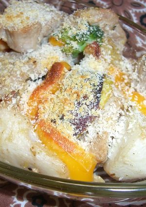 ★塩豚ハーブと根菜のパン粉焼き★-レシピのメイン写真