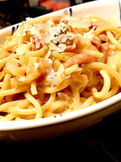 イカの塩辛でクリームパスタ-レシピのメイン写真