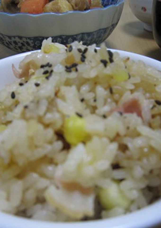 さつまいもと豚の炊き込みご飯-レシピのメイン写真