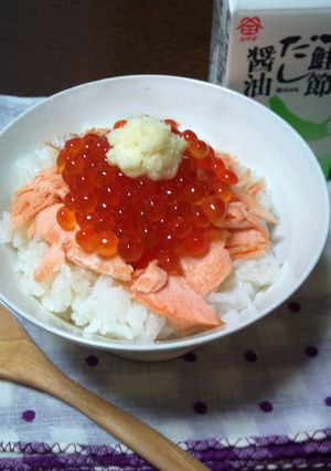 鮭といくらの親子丼-レシピのメイン写真