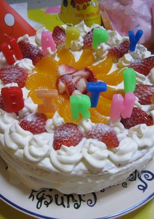 ２２ｃｍ・バースデーケーキ-レシピのメイン写真