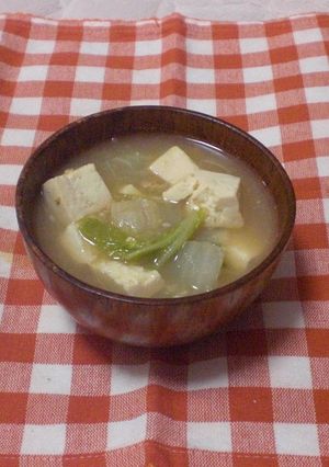 白菜と豆腐のお味噌汁-レシピのメイン写真