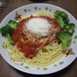 シンプルトマトパスタのチーズかけ