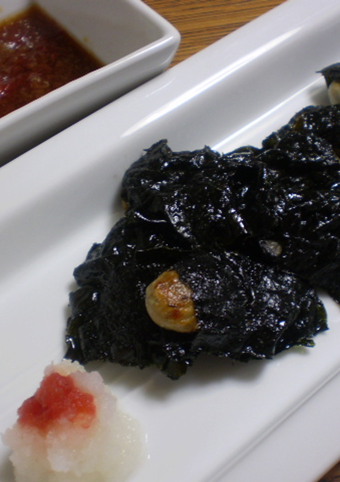 牡蠣の磯辺焼き　おろしポン酢添え-レシピのメイン写真