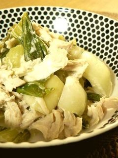 ルクエで鶏ささみと青梗菜のサラダ-レシピのメイン写真
