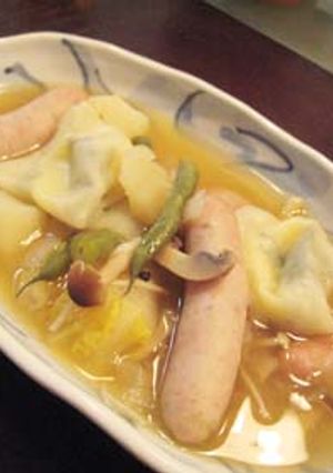 餃子の皮で☆チーズラビオリ入りポトフ-レシピのメイン写真