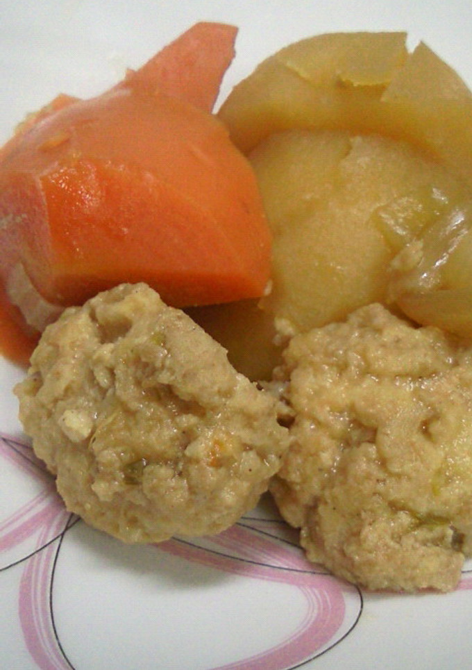 鶏だんごとじゃがいもの簡単煮物-レシピのメイン写真