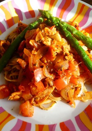 チキンのトマトソースパスタ-レシピのメイン写真